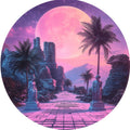 No. 01 – AI Glitch Art collection, round design by SubliLux