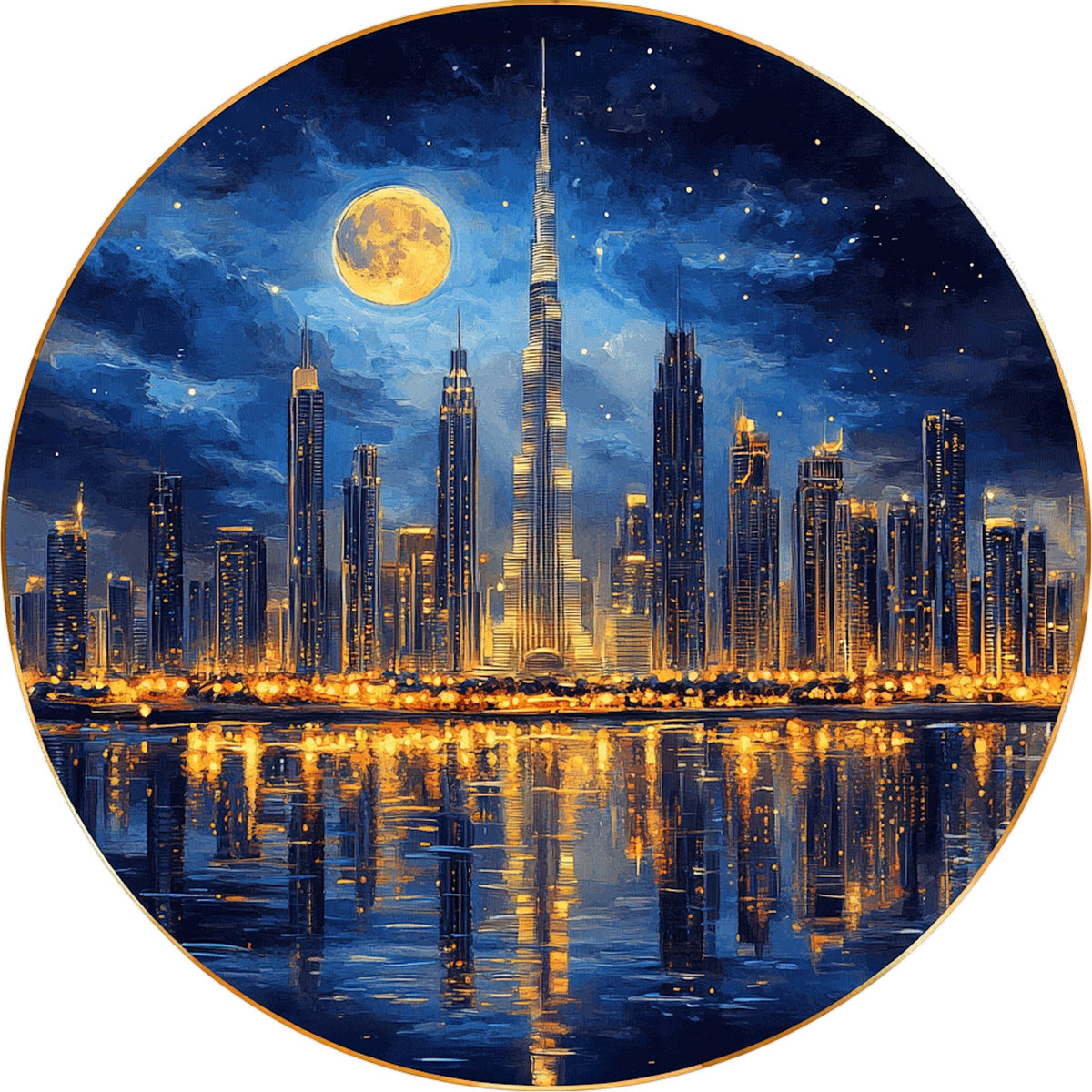 N. 01 – Skyline Notturni, tondo