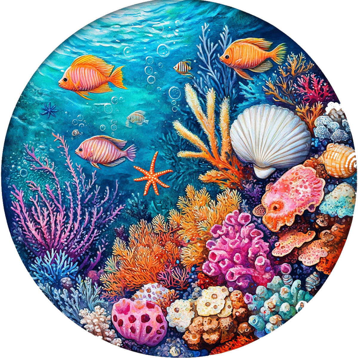 N. 01 – Mare e Coralli, tondo