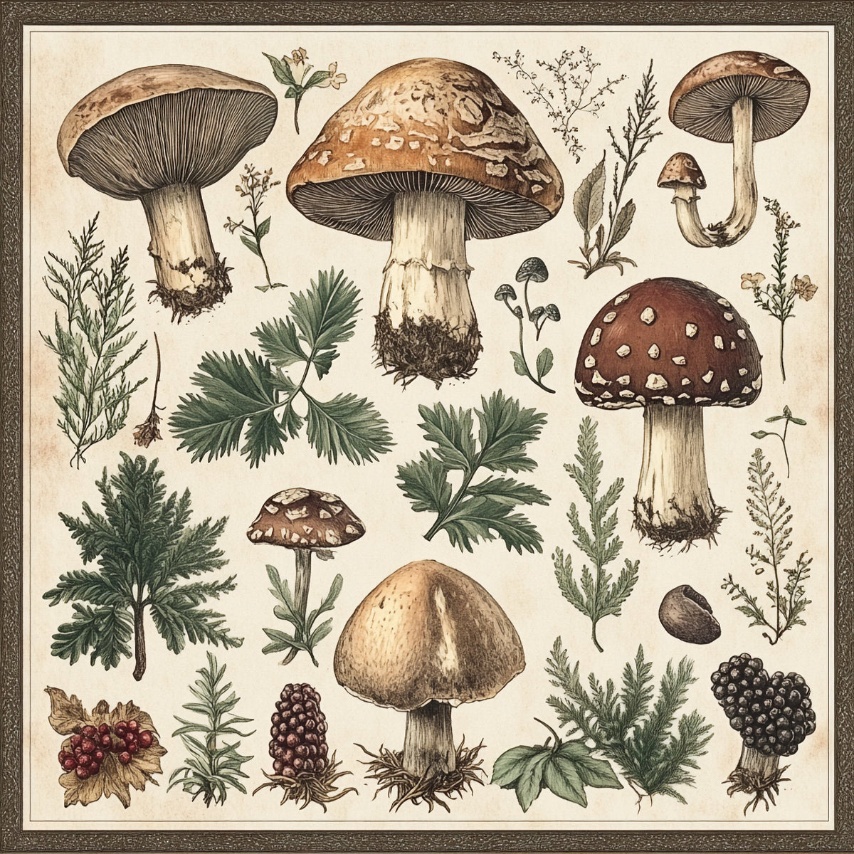 N. 01 – Funghi e Botanica del Bosco, quadrato