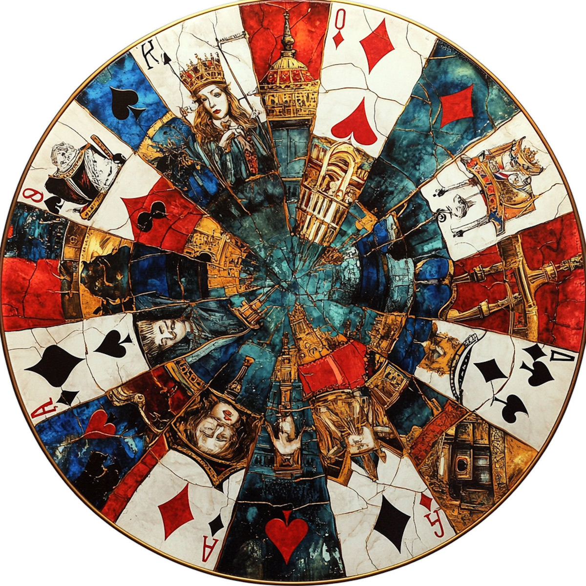 N. 02 – Playing Cards Surreali, tondo