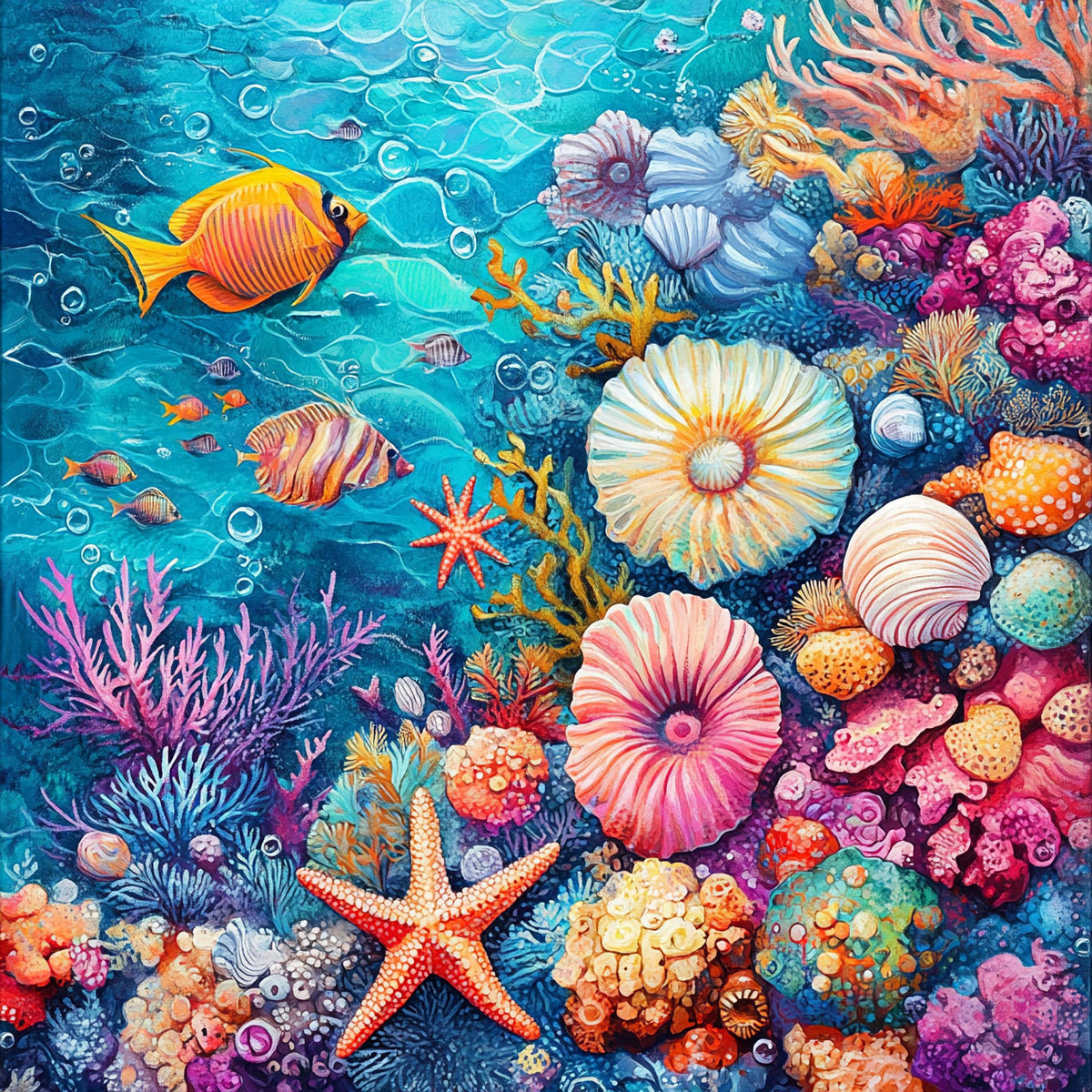 N. 02 – Mare e Coralli, quadrato