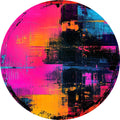 No. 02 – AI Glitch Art collection, round design by SubliLux