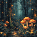 No. 03 – Woodland Mushrooms & Botanicals collection, square design by SubliLux