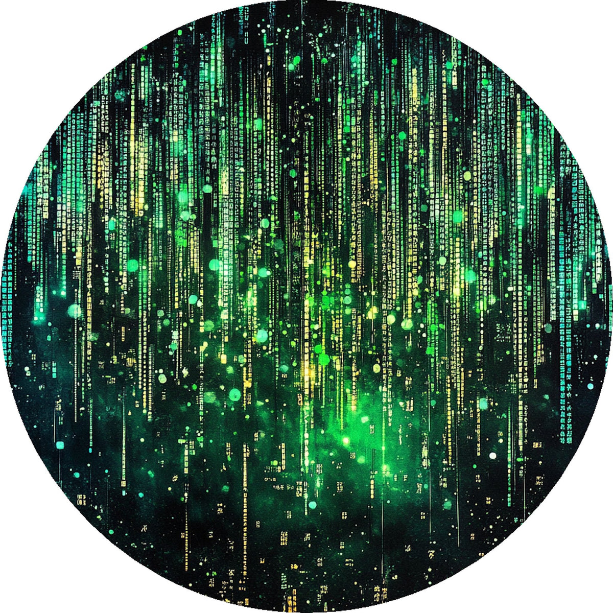 N. 03 – AI Glitch Art, tondo
