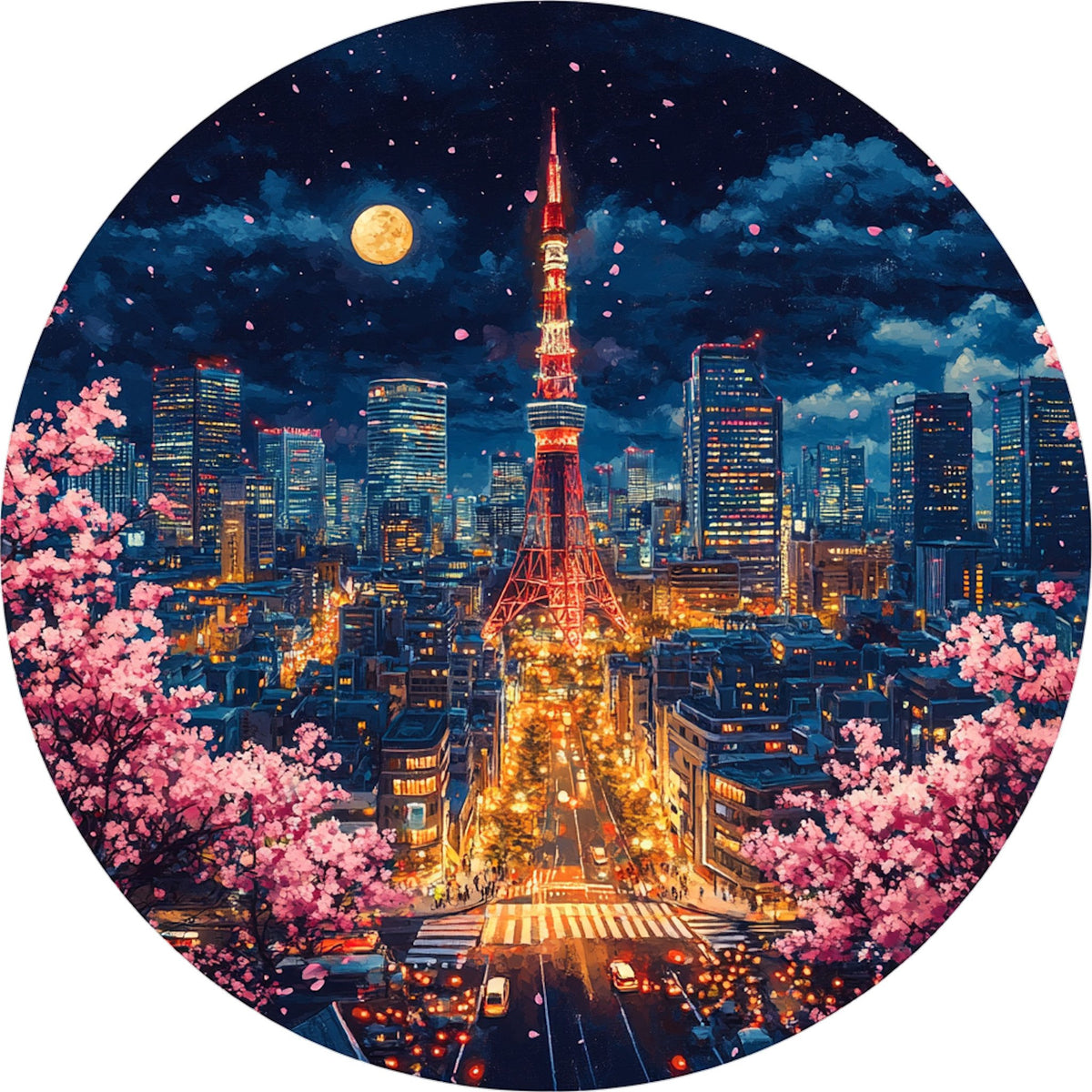 N. 04 – Skyline Notturni, tondo