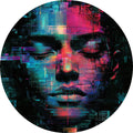 No. 04 – AI Glitch Art collection, round design by SubliLux