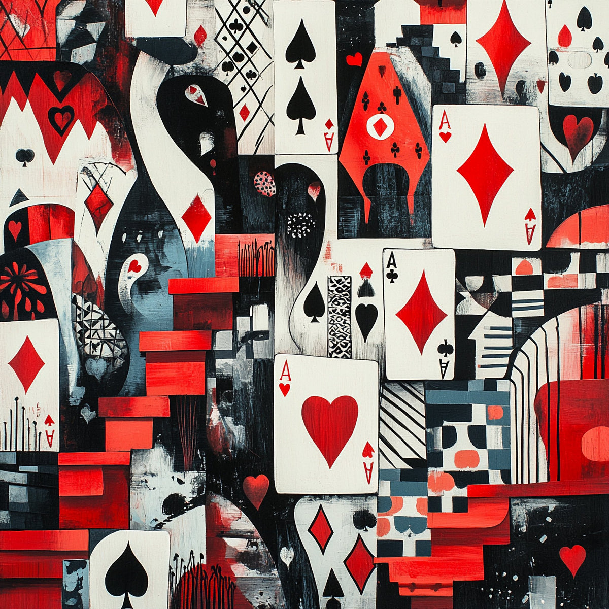 N. 05 – Playing Cards Surreali, quadrato