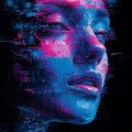 No. 06 – AI Glitch Art collection, square design by SubliLux