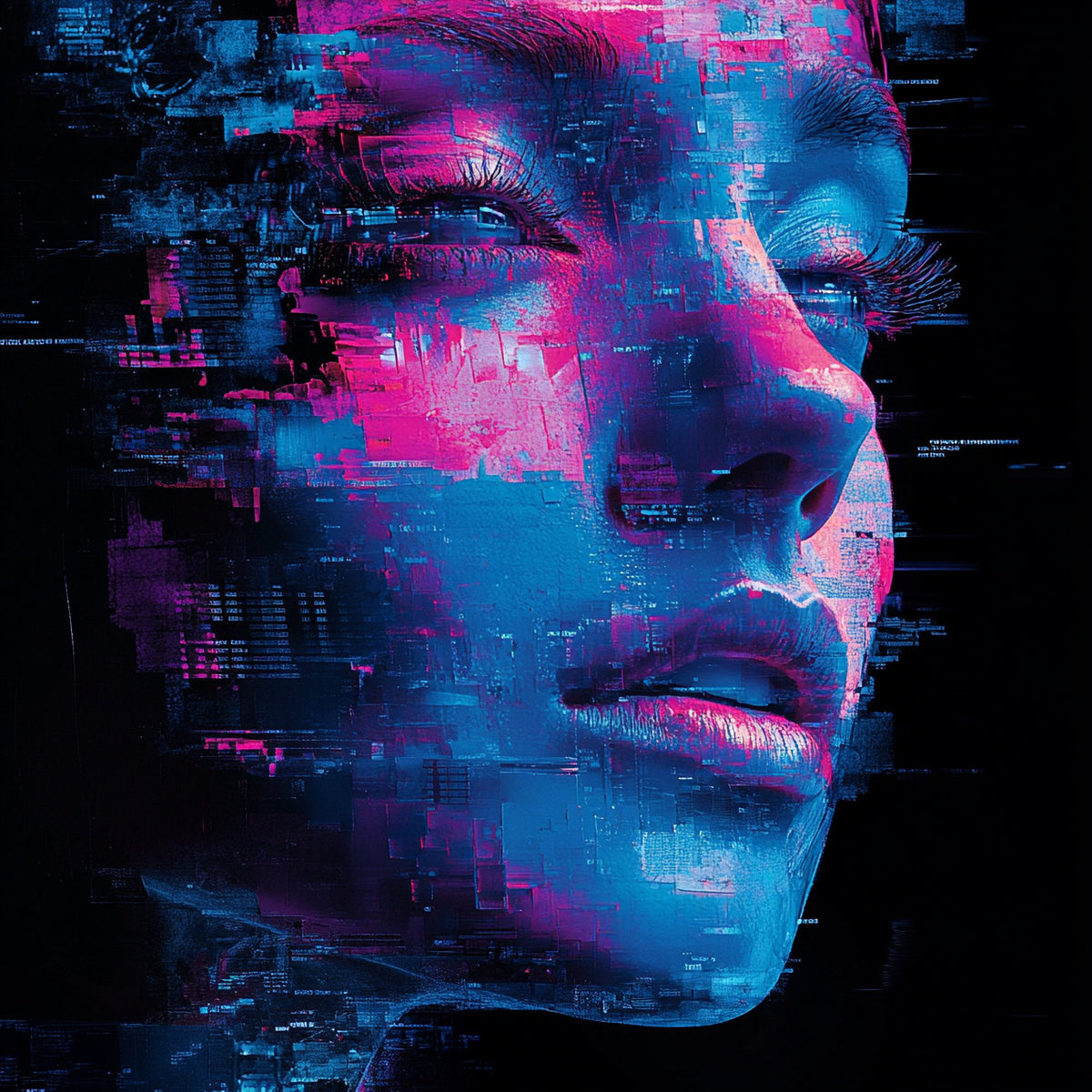 N. 06 – AI Glitch Art, quadrato