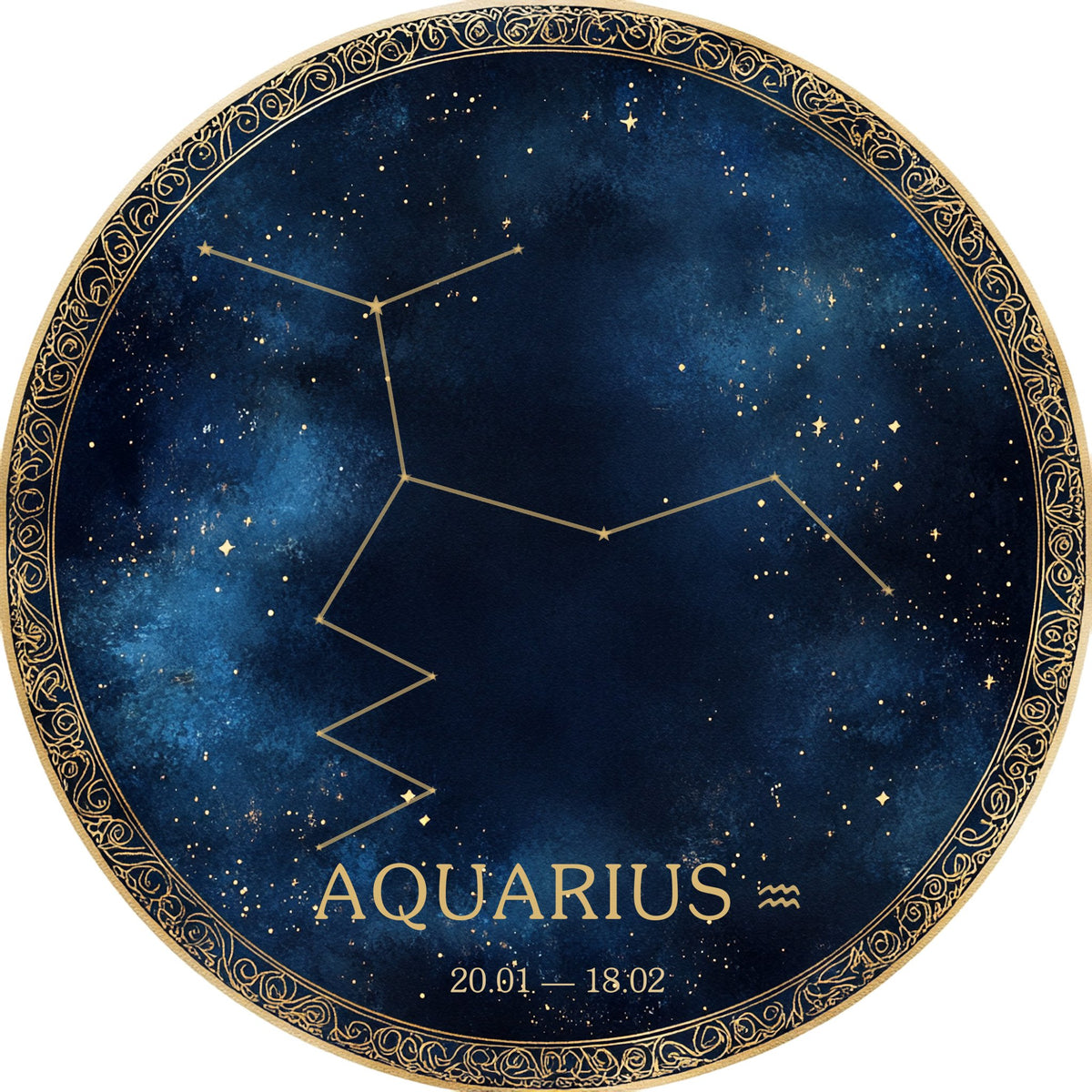 Acquario – Segni Zodiacali, tondo