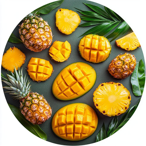Pineapple (Fresh Fruit) – Fruit collection, round design by SubliLux