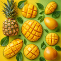 Ananas – Frutta, quadrato