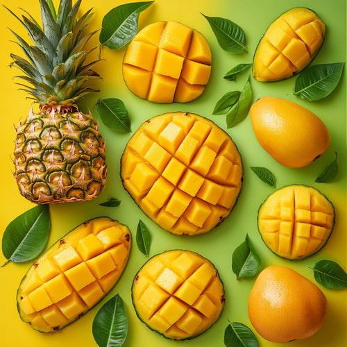 Pineapple – Fruit collection, square design by SubliLux