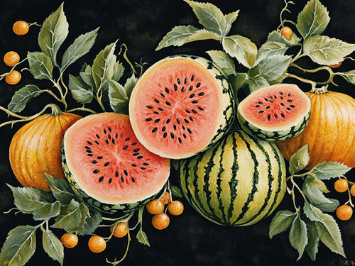 Watermelon & Melon – Fruit collection, rectangular 4:3 design by SubliLux