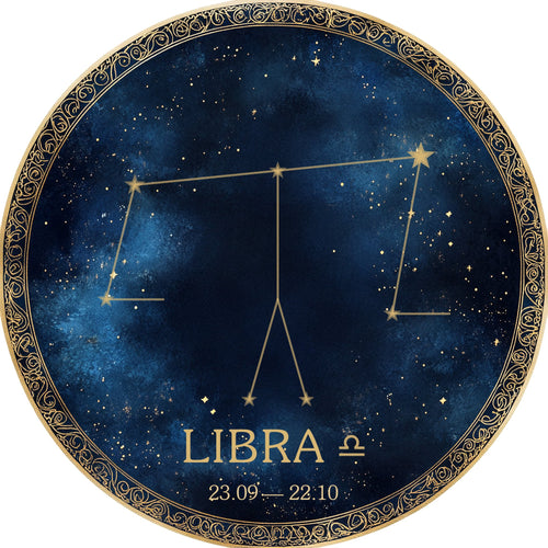 Libra – Zodiac Signs collection, round design by SubliLux