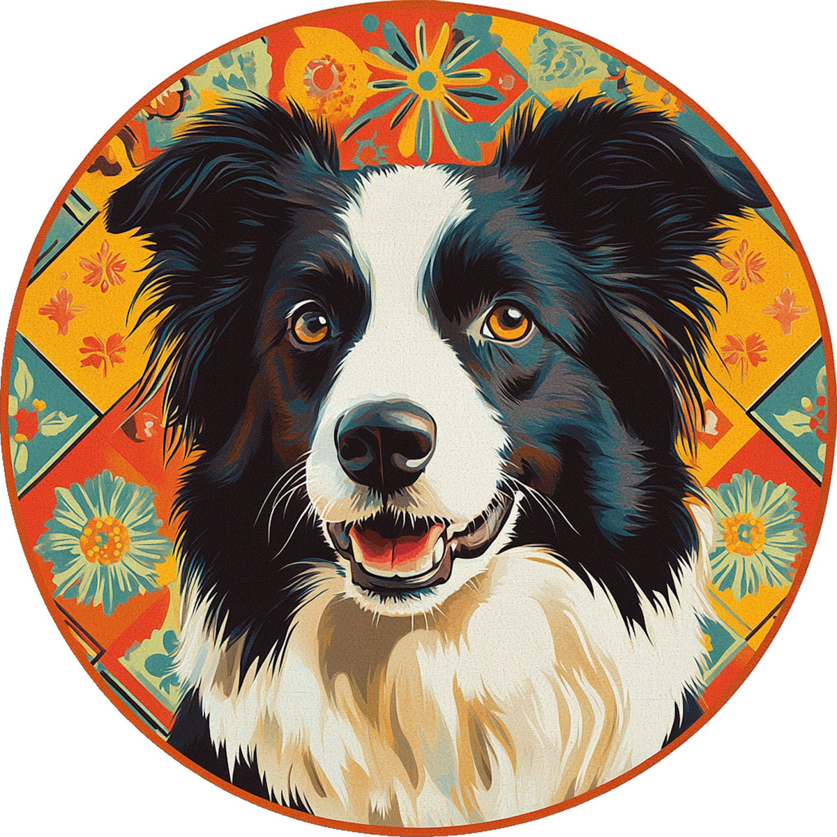 Border collie – Animali, tondo