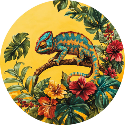 Chameleon – Animals collection, round design by SubliLux