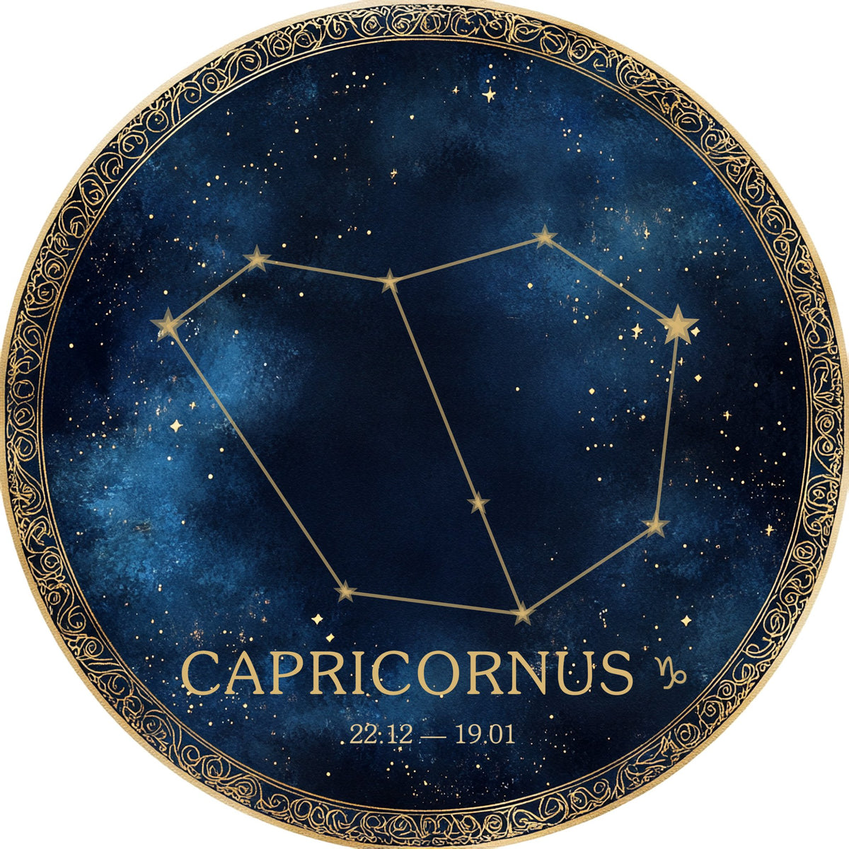 Capricorno – Segni Zodiacali, tondo