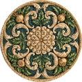 Gold & Green Damask – Christmas collection, round design by SubliLux