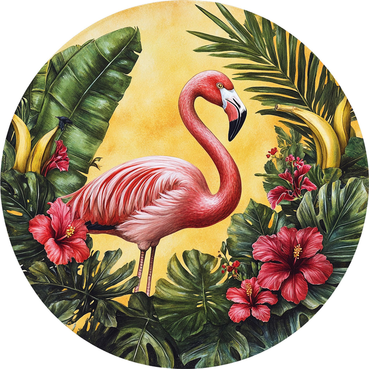 Fenicottero – Animali, tondo