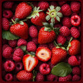 Strawberries – Fruit collection, square design by SubliLux