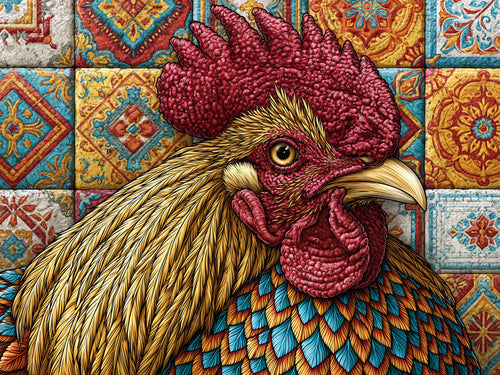 Rooster – Animals collection, rectangular 4:3 design by SubliLux