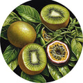 Kiwi & Papaya – Fruit collection, round design by SubliLux
