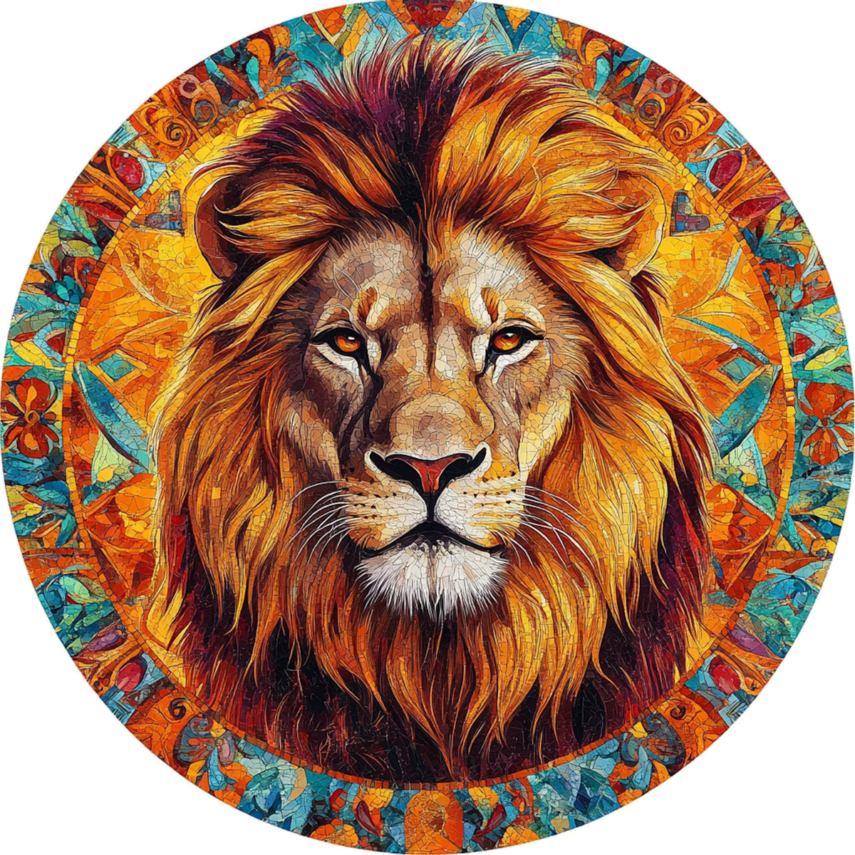 Leone – Animali, tondo