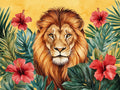Leone – Animali, rettangolare 4:3