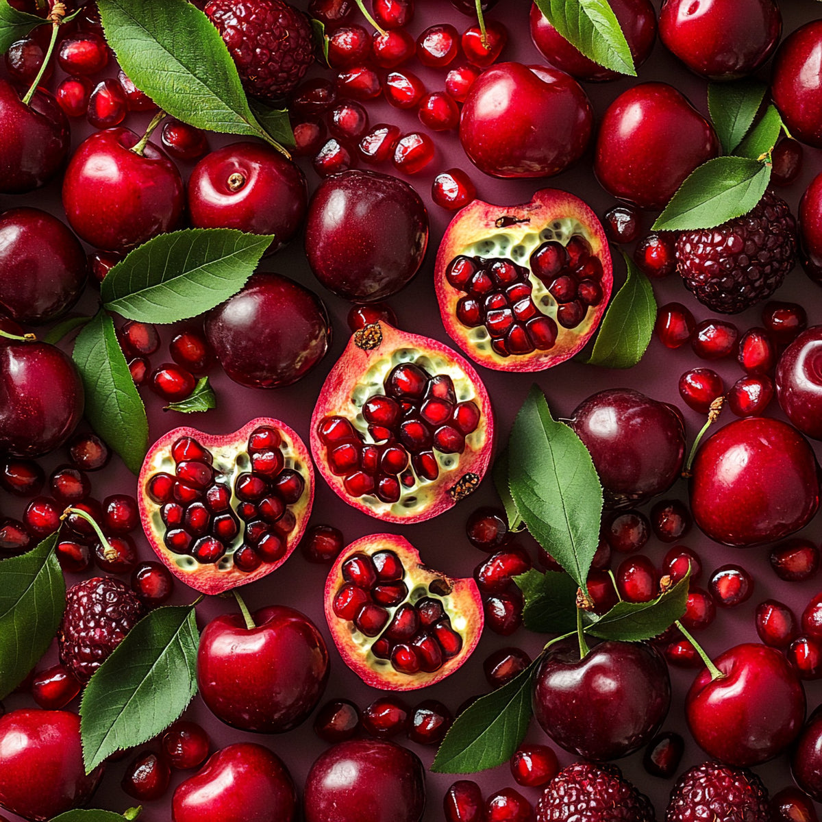 Melagrana ciliegie – Frutta, quadrato