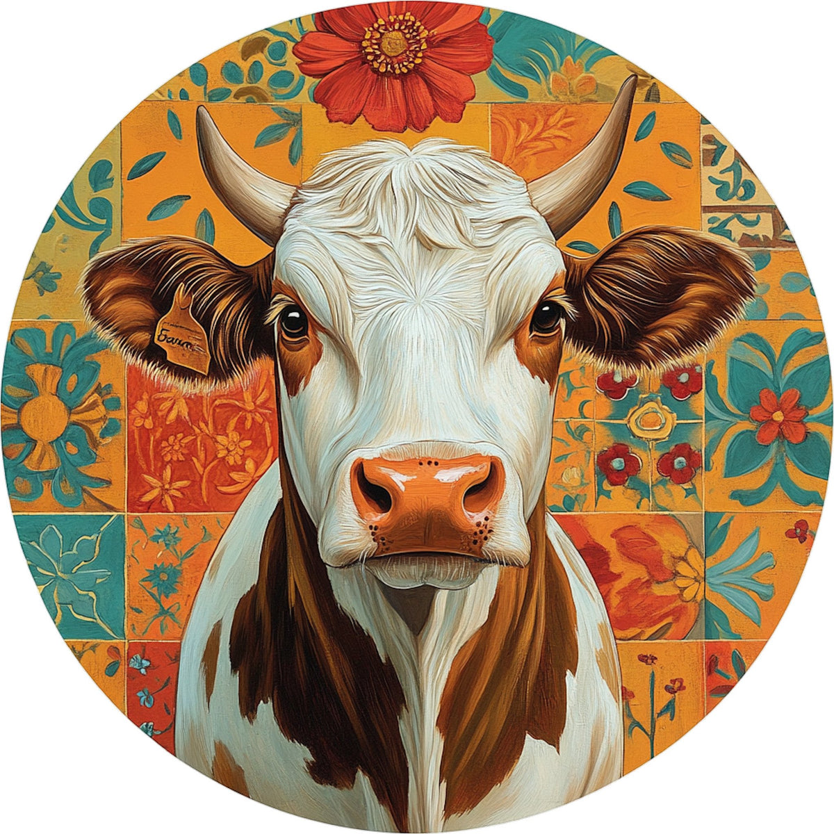 Mucca – Animali, tondo