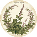 Oregano – Herbs & Vegetables collection, round design by SubliLux