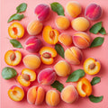 Peaches & Apricots – Fruit collection, square design by SubliLux