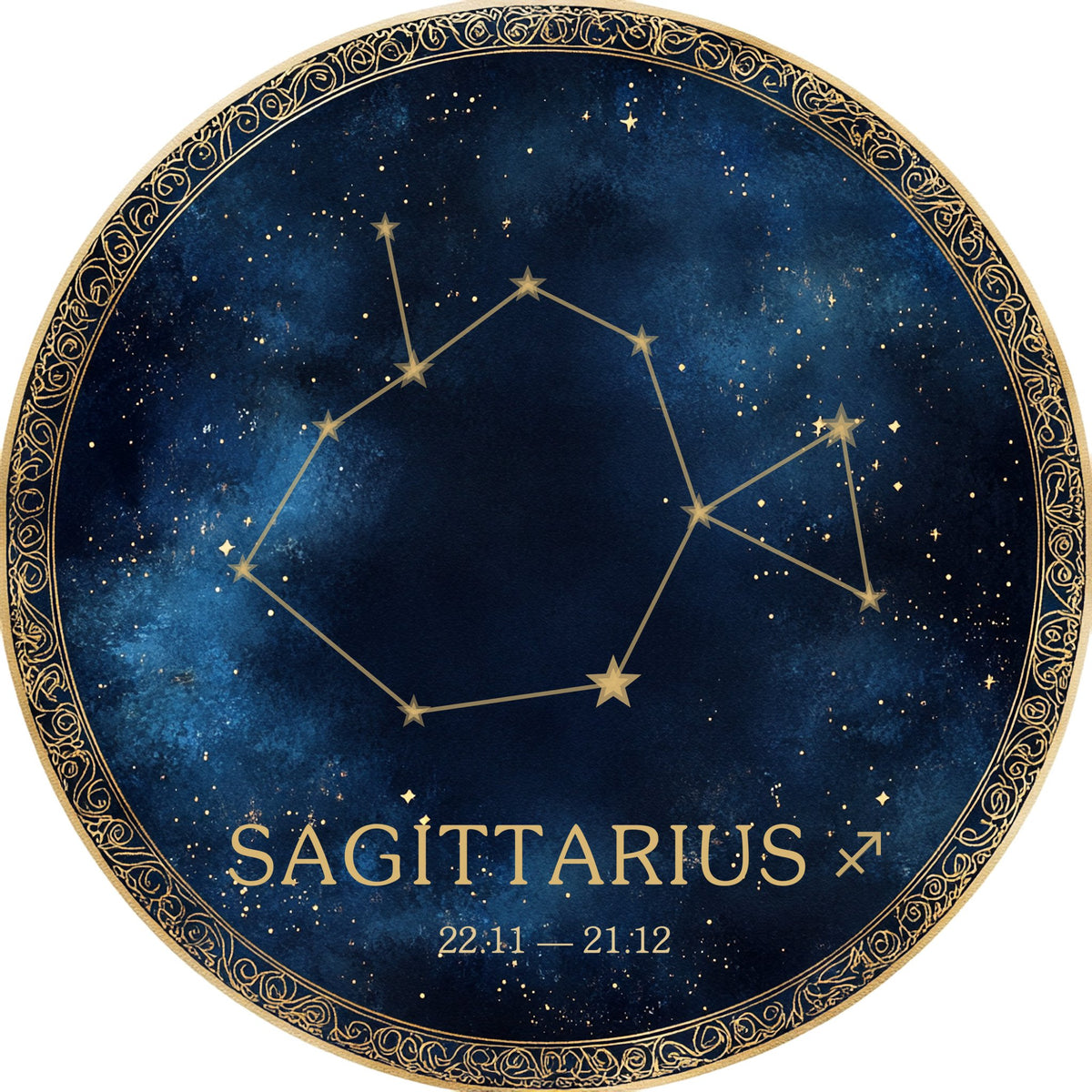 Sagittario – Segni Zodiacali, tondo