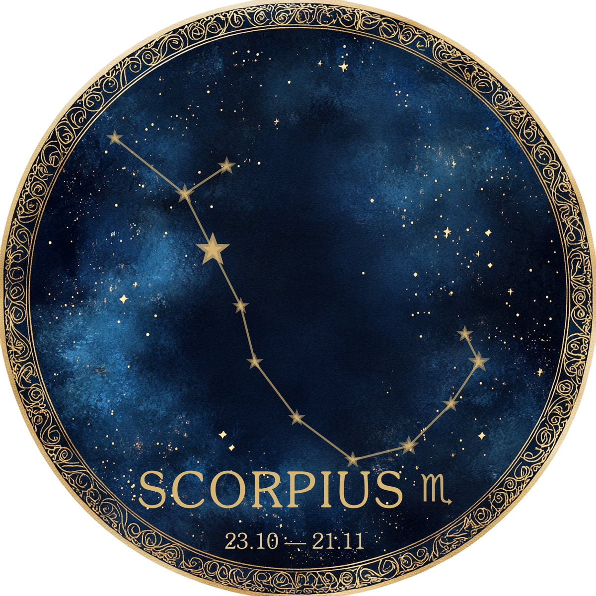 Scorpio – Zodiac Signs collection, round design by SubliLux