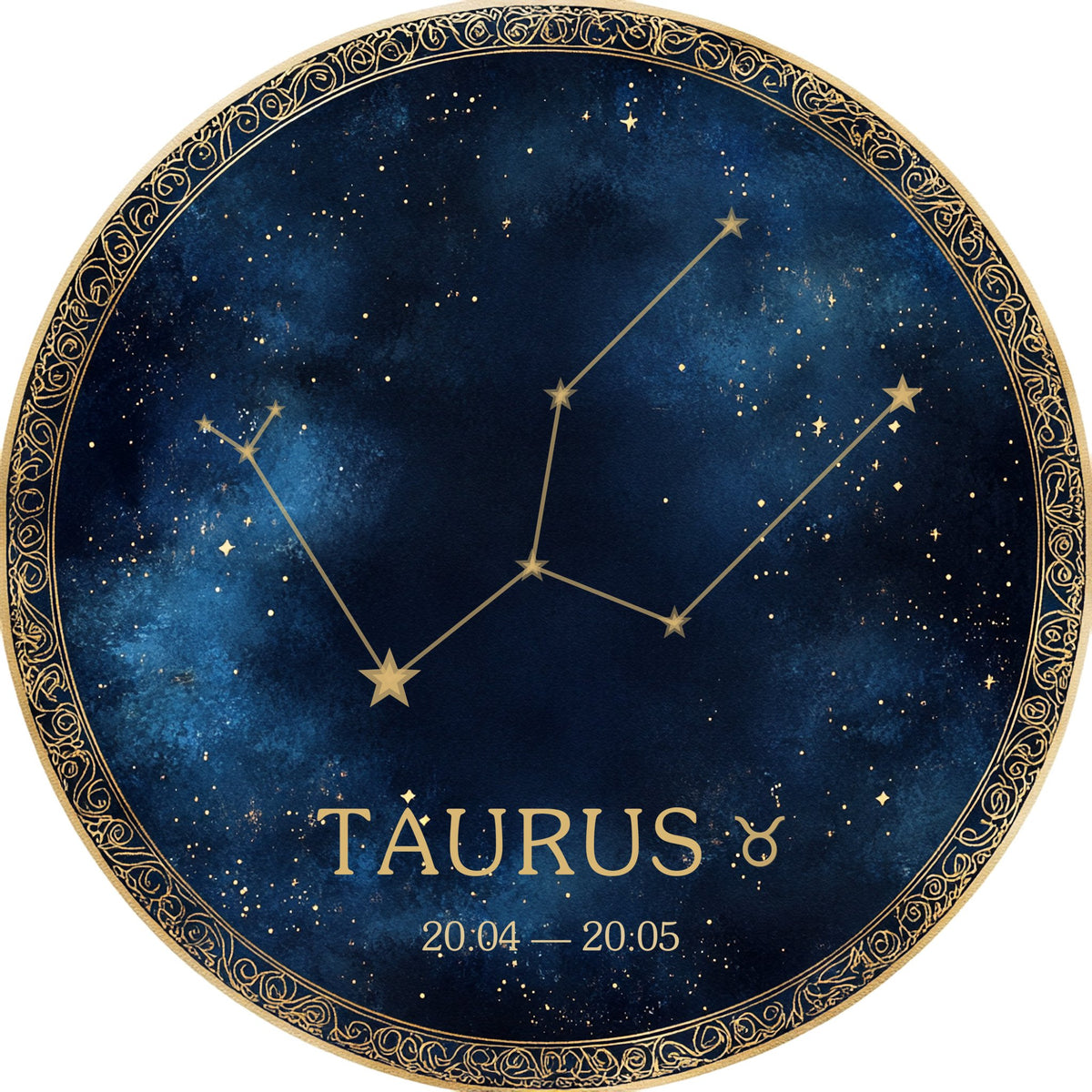 Taurus – Zodiac Signs collection, round design by SubliLux