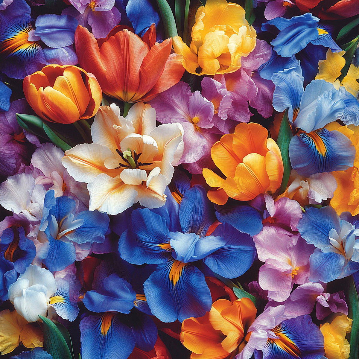 Tulipani iris – Fiori, quadrato