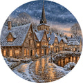Villaggio nordico – Natale, tondo
