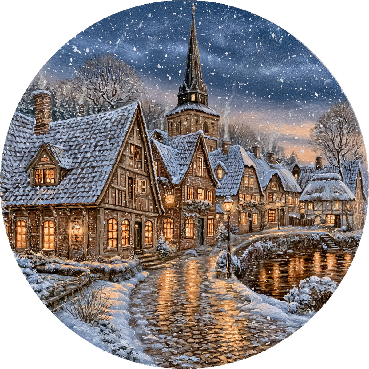 Villaggio nordico – Natale, tondo